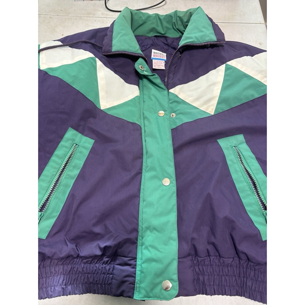 Winterset Nylon Vintage‎ Colorblock Windbreaker Jacket Women's Size Medium